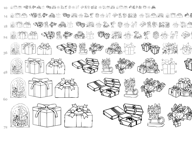 Xmas Gift font waterfall